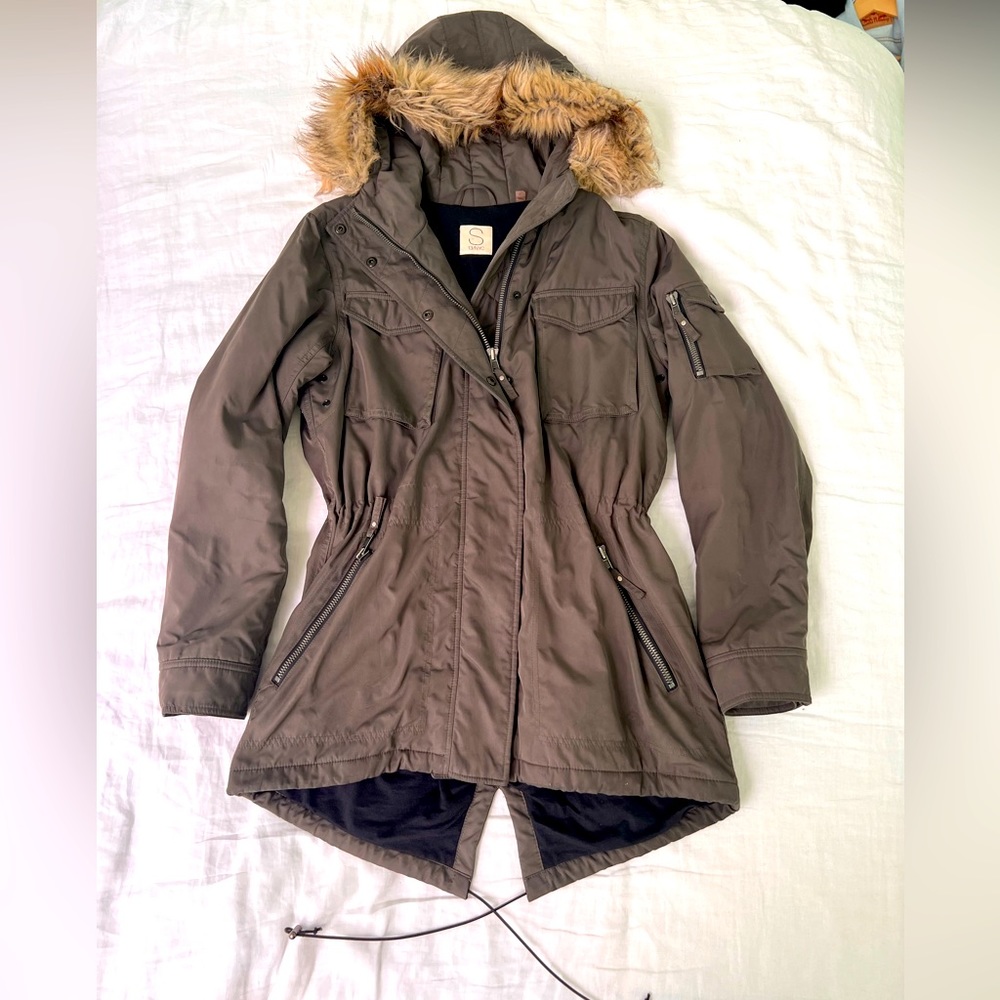 Olive green women’s all weather winter coat